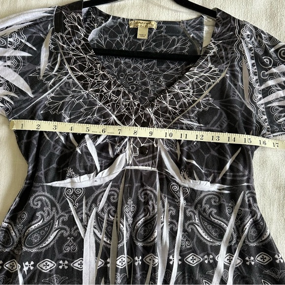 Energie Y2K Babydoll Womens Tunic Top Size S Whimsigoth Boho Fairy Grunge Witchy - Picture 8 of 13